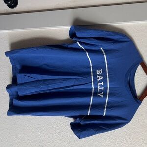 Bally men Royal Blue Tee with White Accents